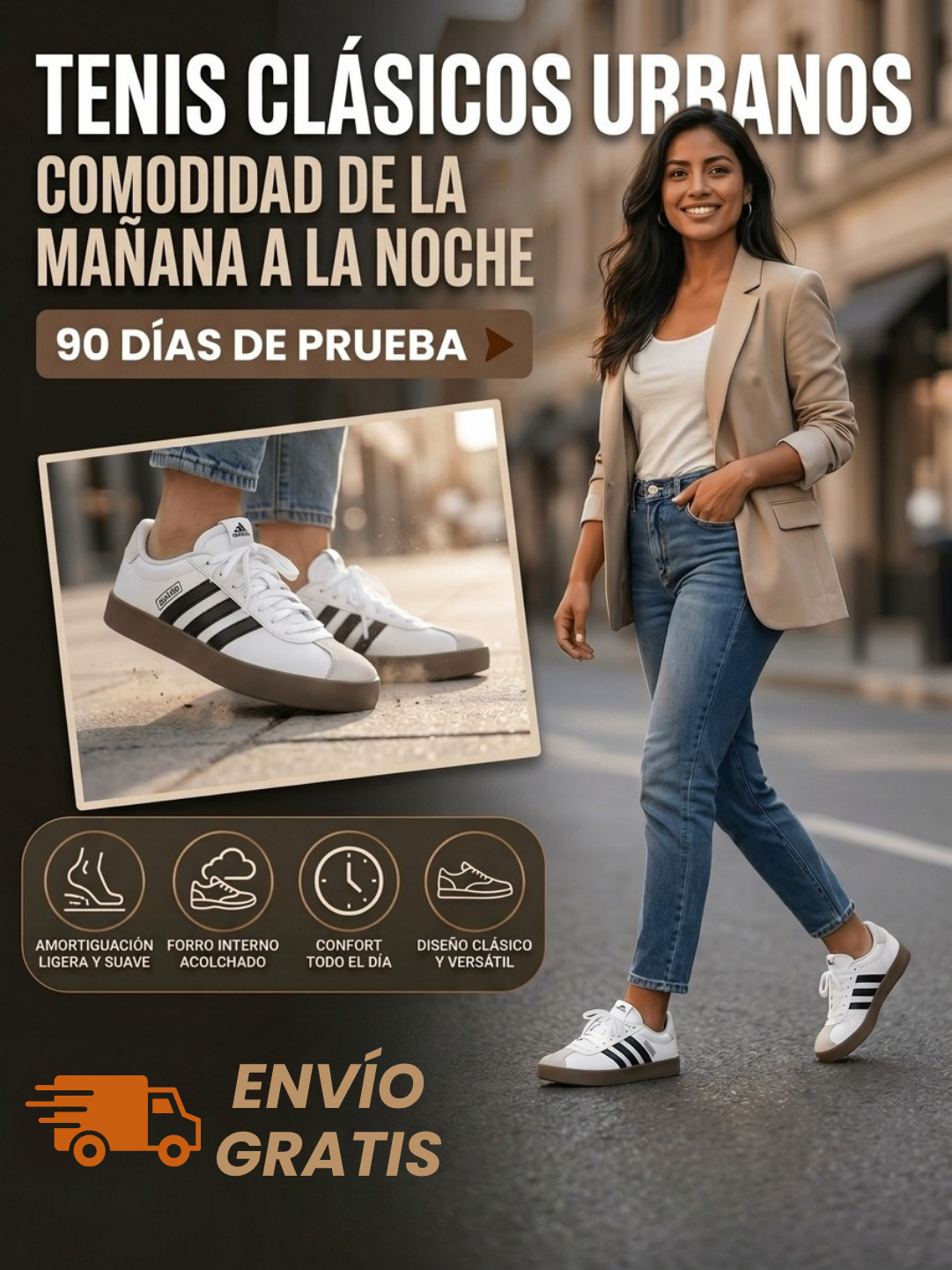 ADIDAS CLÁSICOS URBANOS I COMODIDAD TODO EL DÍA